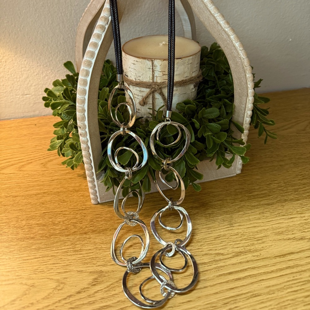 Brighton Silver Circle Link Necklace